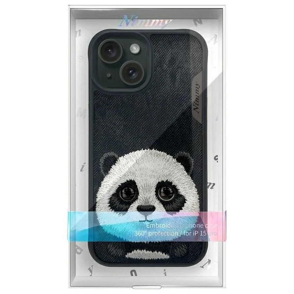 Zadní kryt NIMMY case BIG EYED PET 2.0 Panda pro Apple IPHONE 15, černá (obrázek 10)