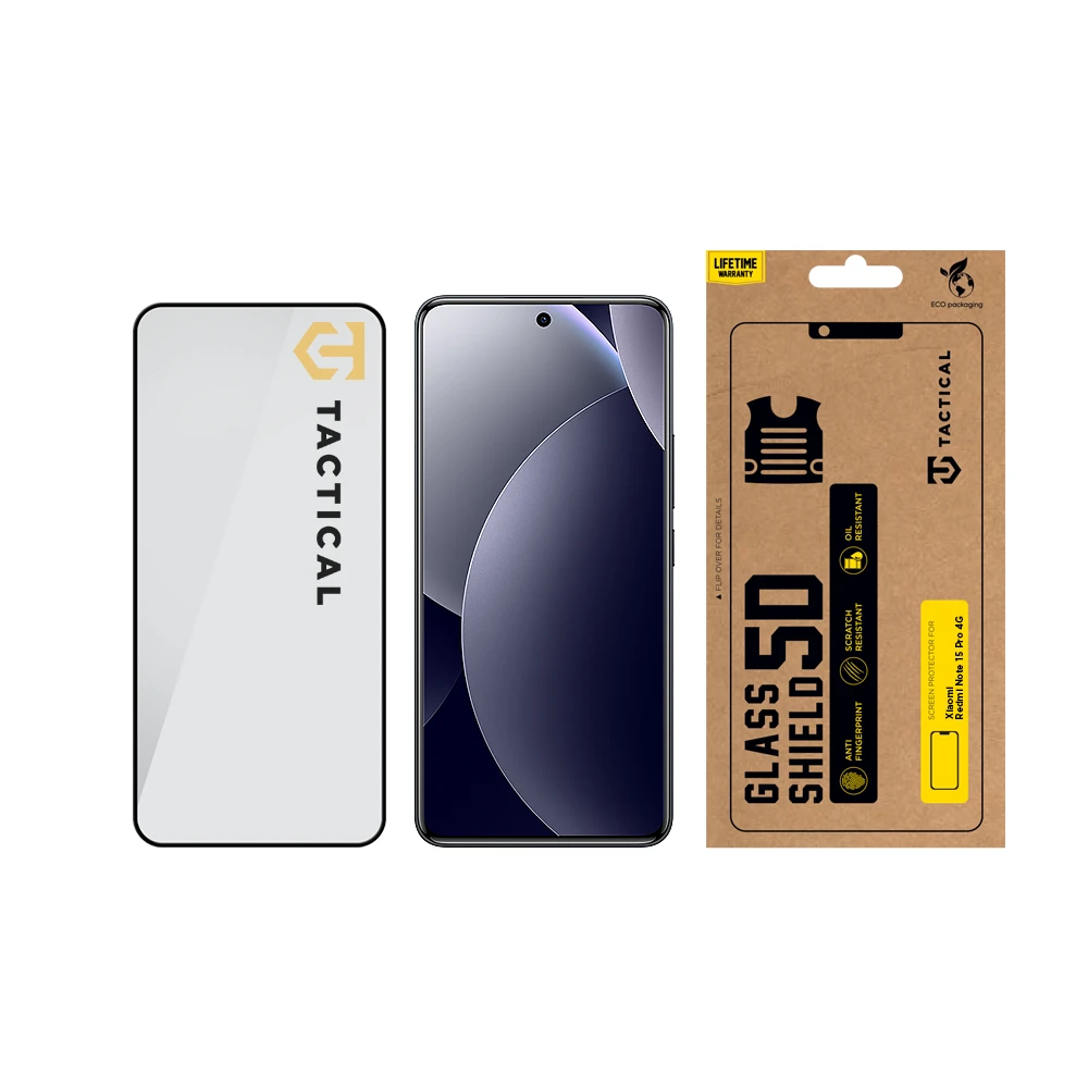 Tactical Glass Shield 5D sklo pro Xiaomi Redmi Note 15 Pro 4G Black