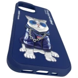 Zadní kryt NIMMY case GLASSES COOL CAT pro Apple IPHONE 15, modrá