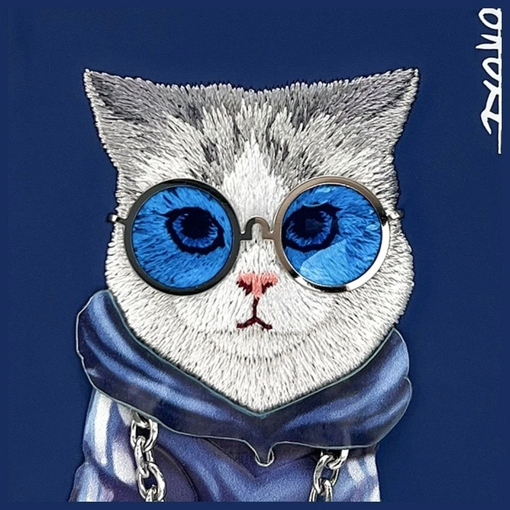 Zadní kryt NIMMY case GLASSES COOL CAT pro Apple IPHONE 15, modrá (obrázek 6)
