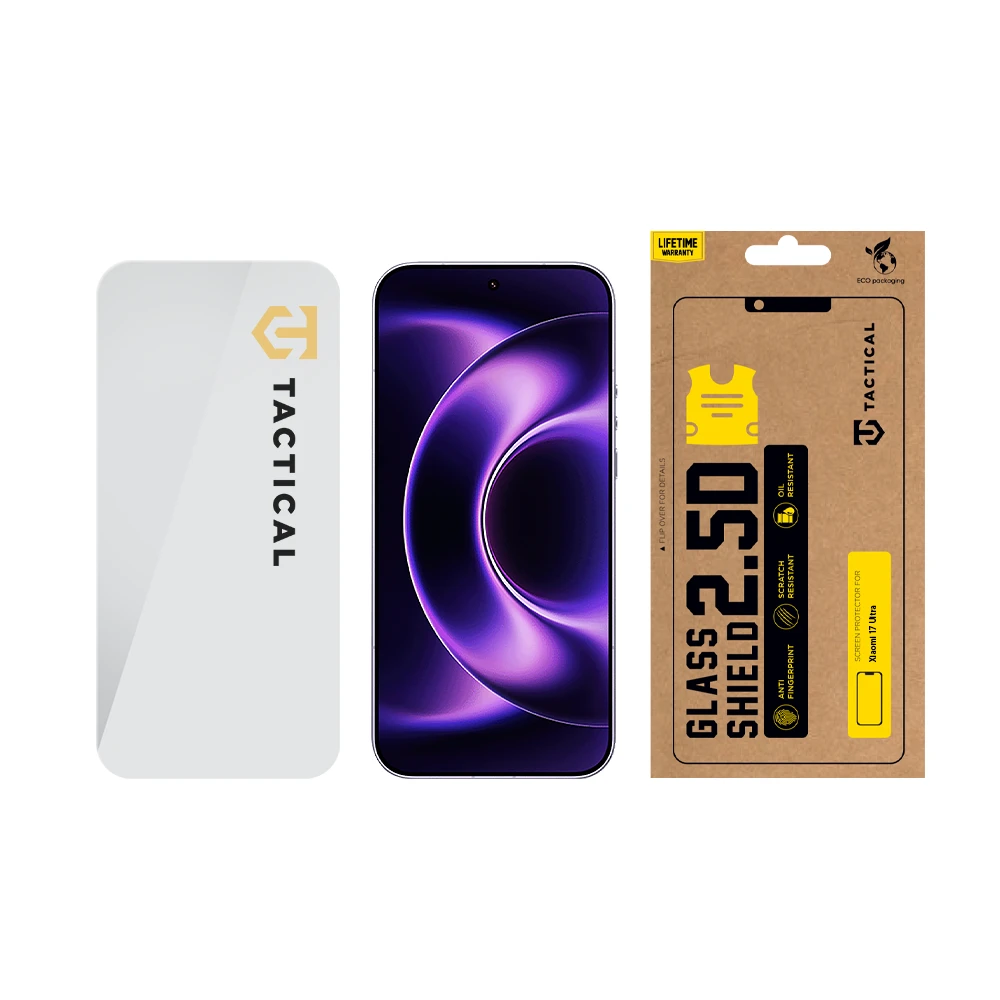 Tvrzené sklo Tactical Glass Shield 2.5D pro Xiaomi 17 Ultra, transparentní
