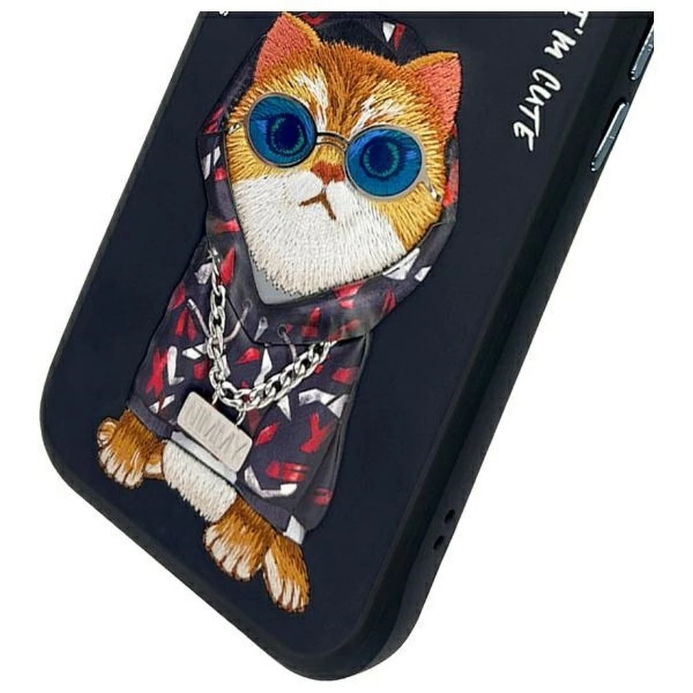 Zadní kryt NIMMY case GLASSES COOL CAT pro Apple IPHONE 15, černá (obrázek 6)