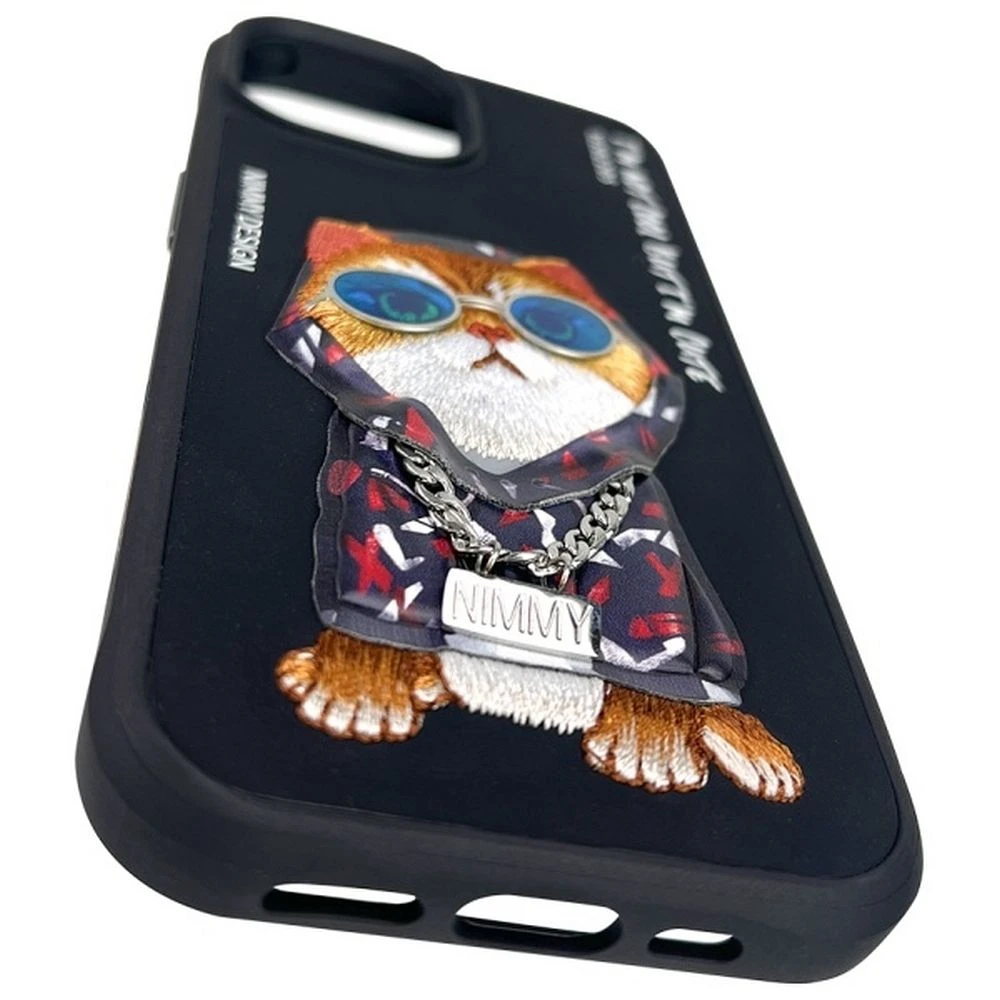 Zadní kryt NIMMY case GLASSES COOL CAT pro Apple IPHONE 15, černá (obrázek 7)