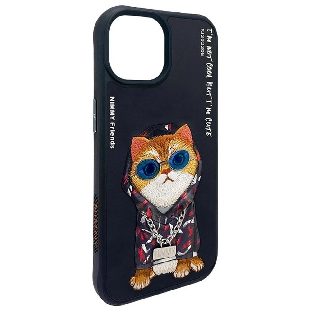 Zadní kryt NIMMY case GLASSES COOL CAT pro Apple IPHONE 15, černá (obrázek 9)