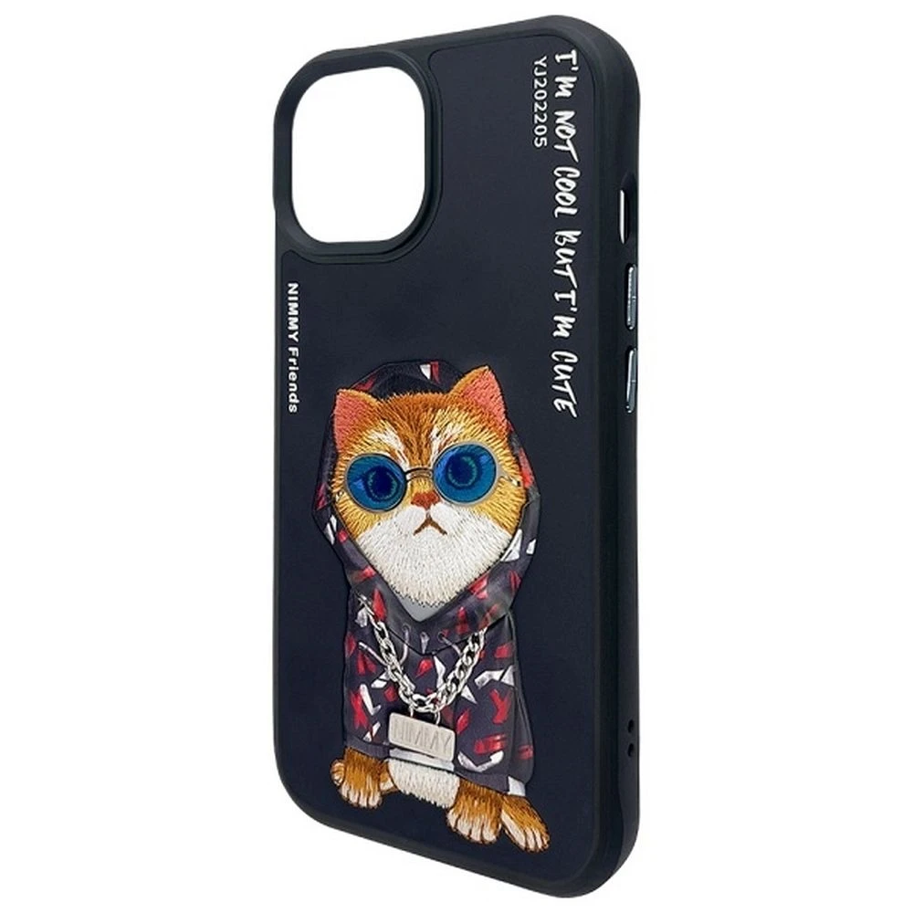 Zadní kryt NIMMY case GLASSES COOL CAT pro Apple IPHONE 15, černá (obrázek 11)