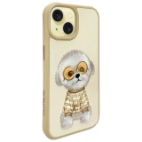 Zadní kryt NIMMY case GLASSES COOL DOG pro Apple IPHONE 15, khaki