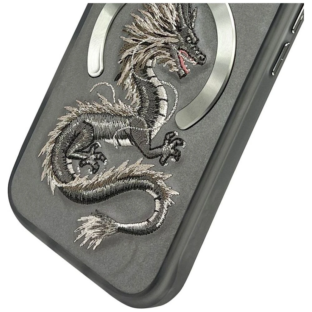 Zadní kryt NIMMY case DRAGON MagSafe pro Apple IPHONE 16 Pro, šedá