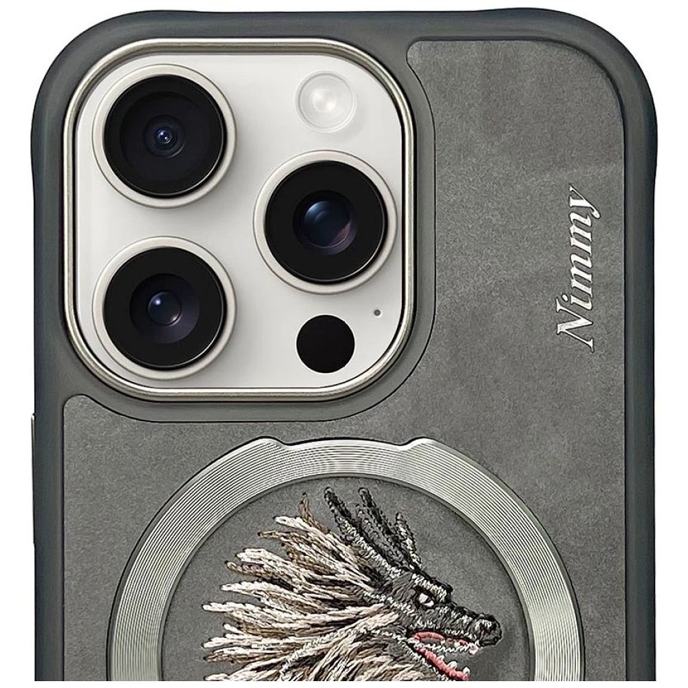 Zadní kryt NIMMY case DRAGON MagSafe pro Apple IPHONE 16 Pro, šedá