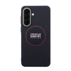 Zadní kryt Red Bull PU Leather Red Ring MagSafe pro Samsung Galaxy A57, navy