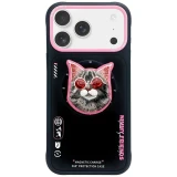 Zadní kryt NIMMY case GLASSES COOL CAT MagSafe pro Apple IPHONE 17 Pro, black pink
