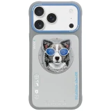 Zadní kryt NIMMY case GLASSES COOL DOG MagSafe pro Apple IPHONE 17 Pro, šedá