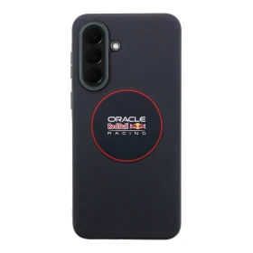 Zadní kryt Red Bull PU Leather Red Ring MagSafe pro Samsung Galaxy A37, navy
