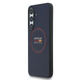 Red Bull PU Leather Red Ring MagSafe Zadní Kryt pro Samsung Galaxy S25 FE Navy