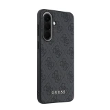 Guess PU 4G Metal Classic Logo Zadní Kryt pro Samsung Galaxy A57 Grey