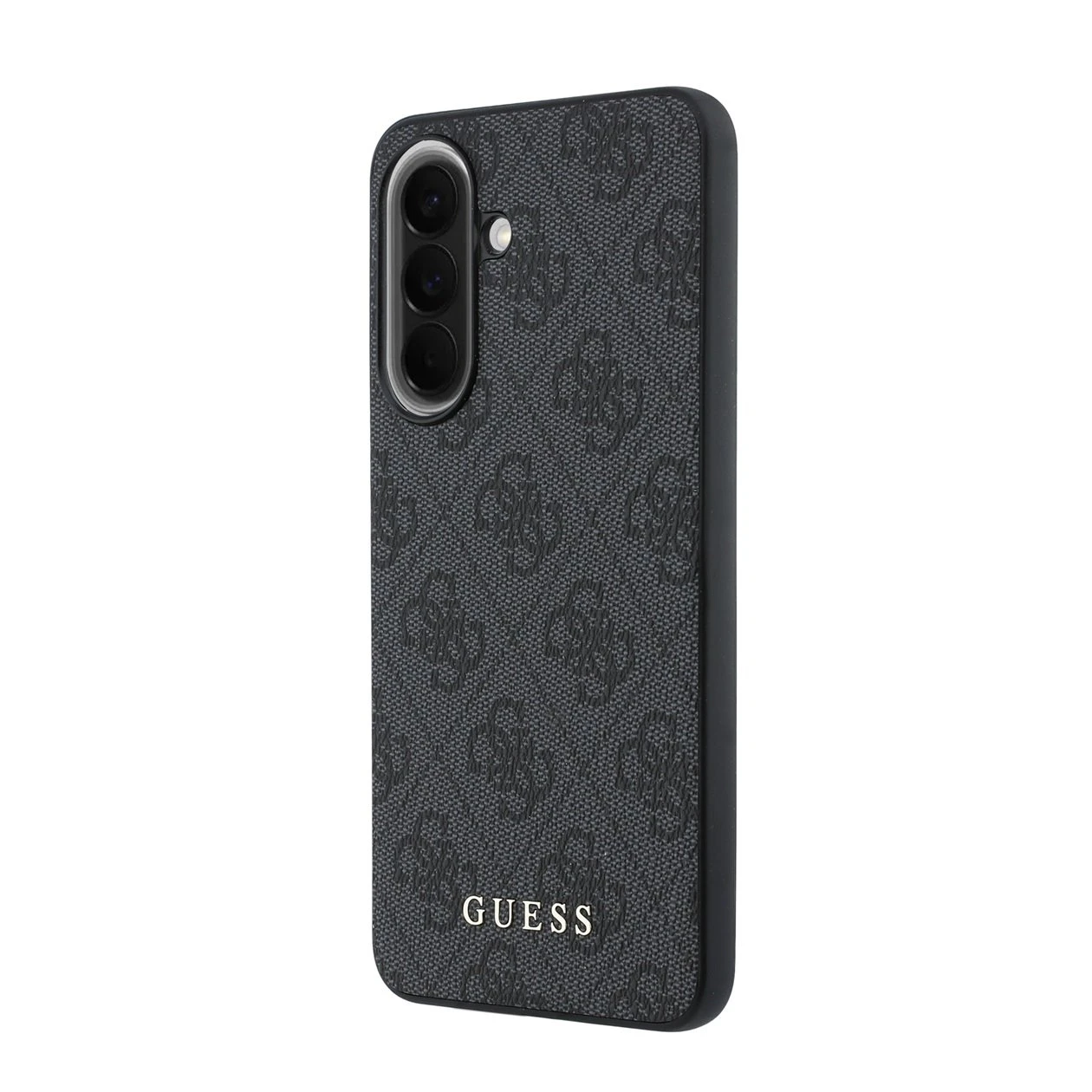 Guess PU 4G Metal Classic Logo Zadní Kryt pro Samsung Galaxy A57 Grey
