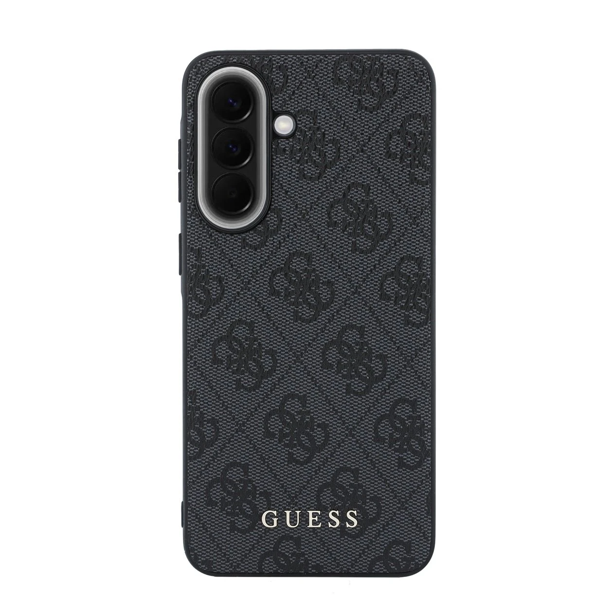 Guess PU 4G Metal Classic Logo Zadní Kryt pro Samsung Galaxy A57 Grey