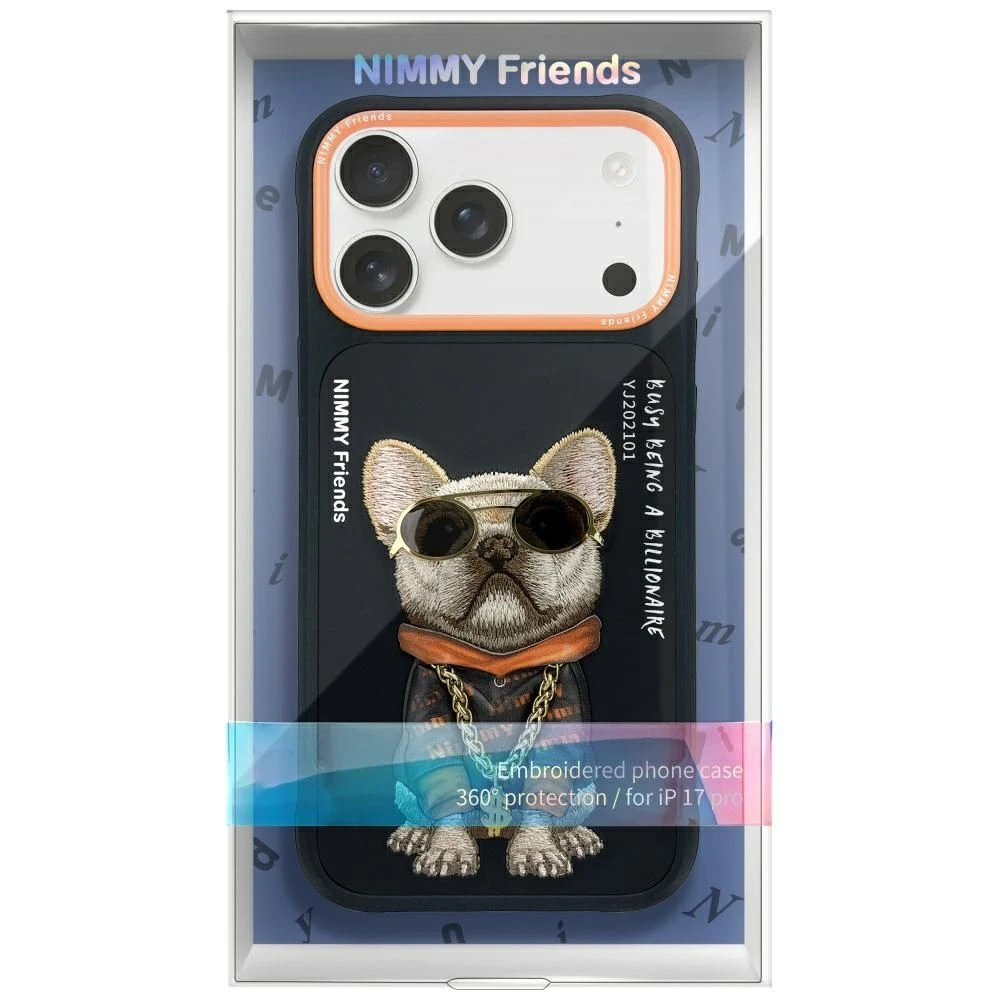 Zadní kryt NIMMY case GLASSES COOL DOG pro Apple IPHONE 17 Pro, černá