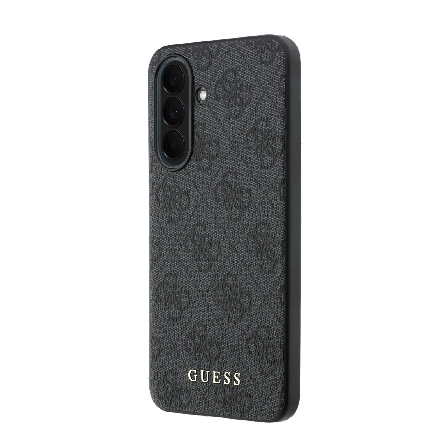 Guess PU 4G Metal Classic Logo Zadní Kryt pro Samsung Galaxy A37 Grey
