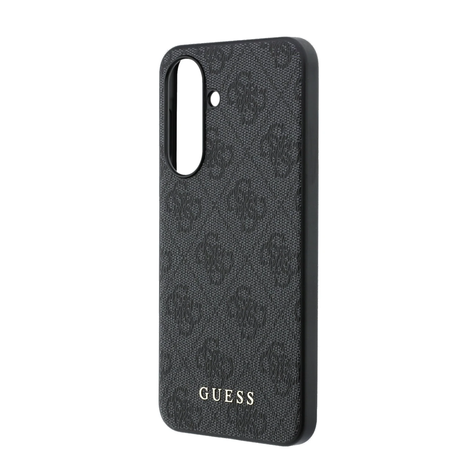 Guess PU 4G Metal Classic Logo Zadní Kryt pro Samsung Galaxy A37 Grey