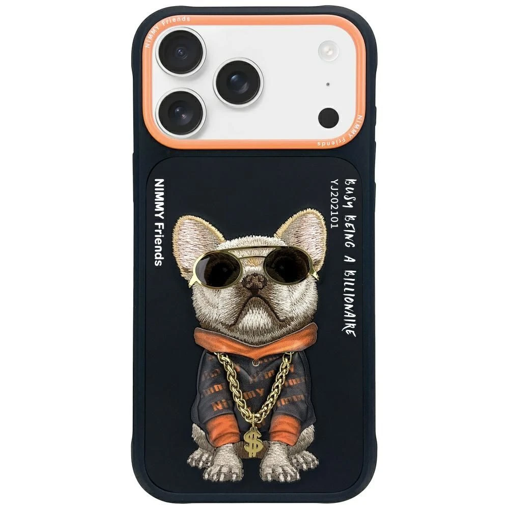 Zadní kryt NIMMY case GLASSES COOL DOG pro Apple IPHONE 17 Pro Max, černá