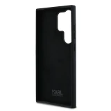 Karl Lagerfeld Liquid Silicone Metal Karl and Choupette Zadní Kryt pro Samsung Galaxy S24 Ultra Black