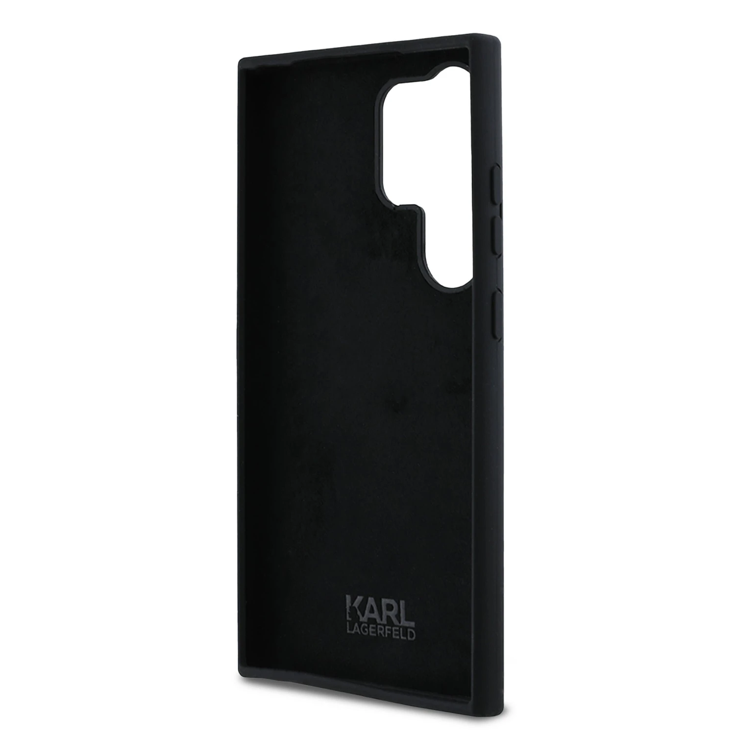 Karl Lagerfeld Liquid Silicone Metal Karl and Choupette Zadní Kryt pro Samsung Galaxy S24 Ultra Black
