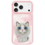 Zadní kryt NIMMY case BIG EYED PET 2.0 Cat pro Apple IPHONE 17, růžová