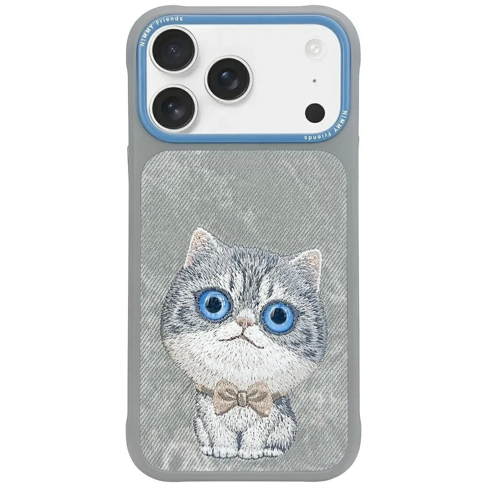 Levně Zadní kryt NIMMY case BIG EYED PET 2.0 Cat pro Apple IPHONE 17 Pro, šedá
