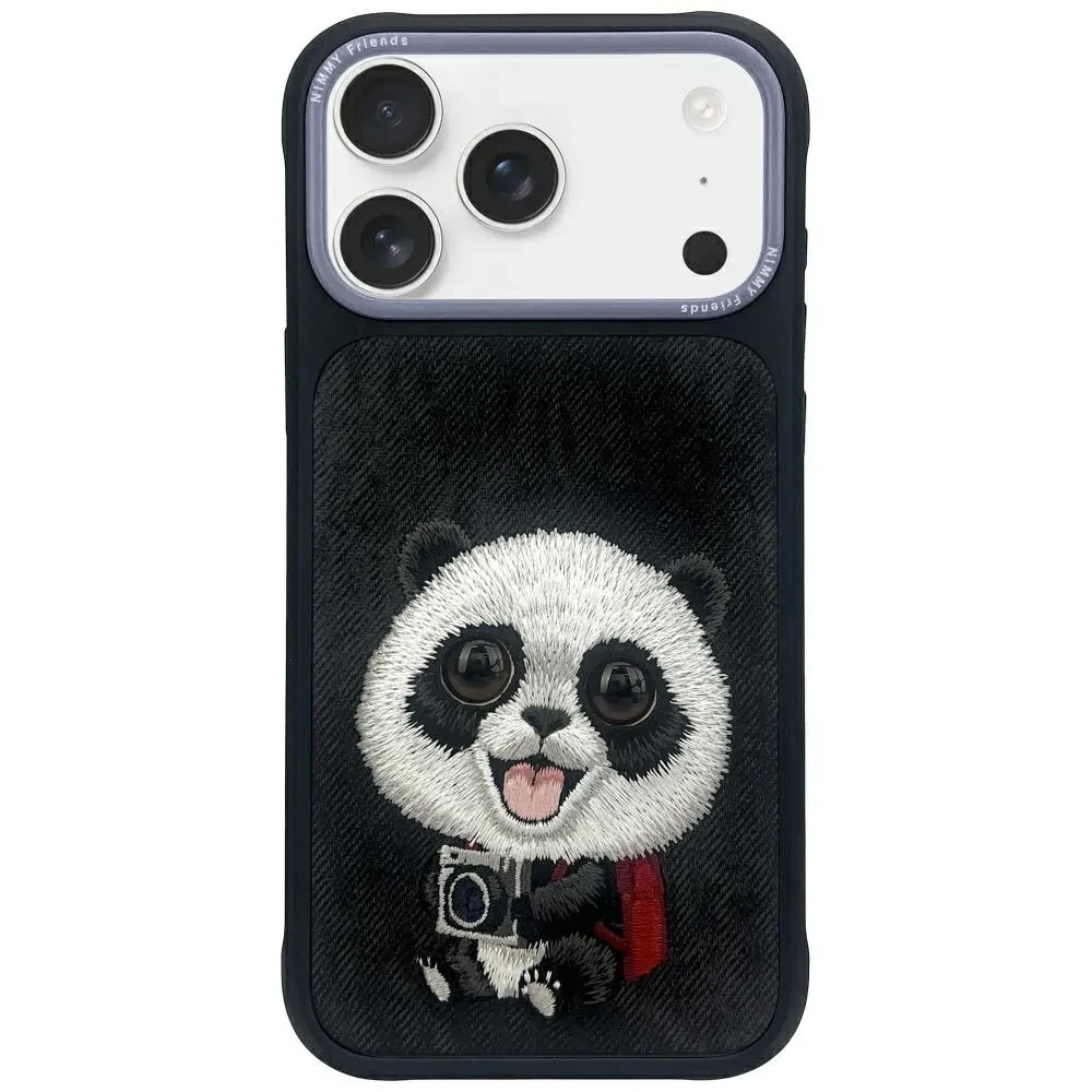 Zadní kryt NIMMY case BIG EYED PET 2.0 Panda pro Apple IPHONE 17 Pro Max, černá