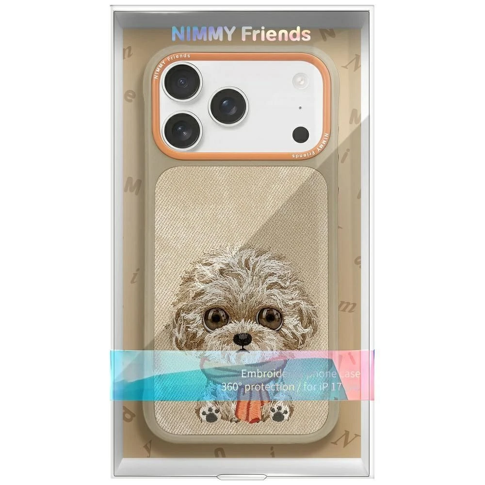 Zadní kryt NIMMY case BIG EYED PET 2.0 Dog pro Apple IPHONE 17, béžová