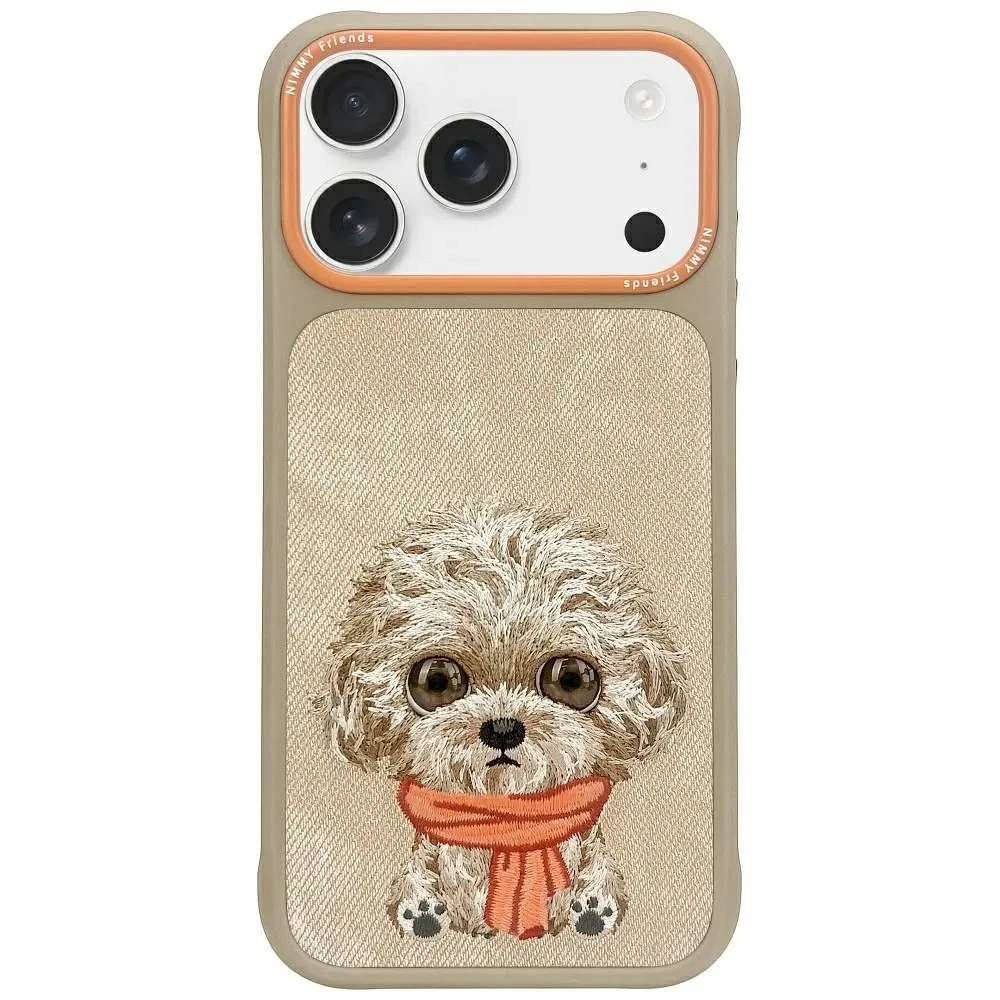 Zadní kryt NIMMY case BIG EYED PET 2.0 Dog pro Apple IPHONE 17, béžová
