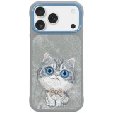 Zadní kryt NIMMY case BIG EYED PET 2.0 Cat pro Apple IPHONE 17 Pro Max, šedá