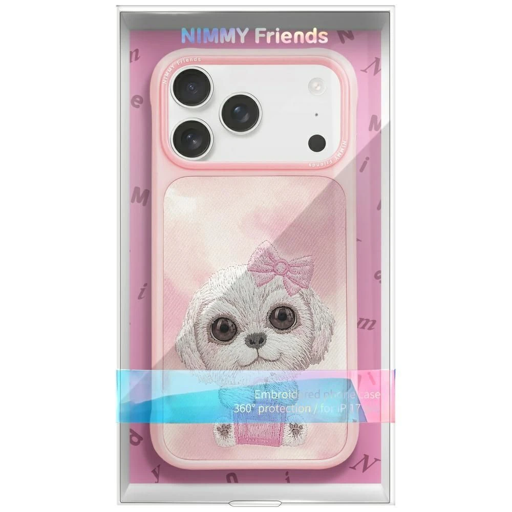 Zadní kryt NIMMY case BIG EYED PET 2.0 Dog pro Apple IPHONE 17 Pro Max, růžová