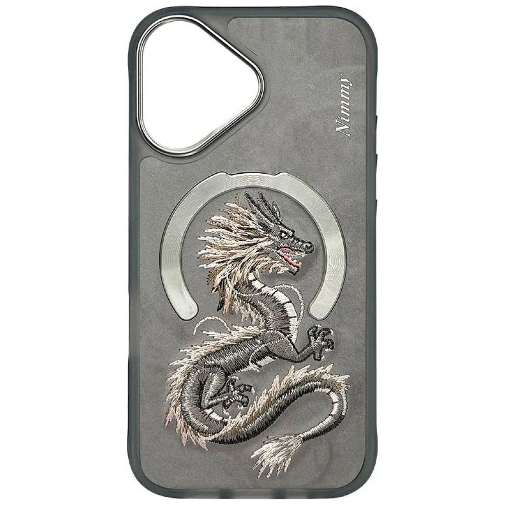 Zadní kryt NIMMY case DRAGON  MagSafe pro Apple IPHONE 16, šedá