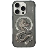 Zadní kryt NIMMY case DRAGON MagSafe pro Apple IPHONE 16 Pro Max, šedá