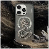 Zadní kryt NIMMY case DRAGON MagSafe pro Apple IPHONE 16 Pro Max, šedá