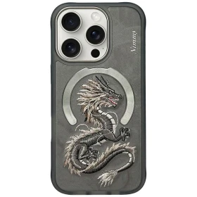 Zadní kryt NIMMY case DRAGON MagSafe pro Apple IPHONE 16 Pro Max, šedá