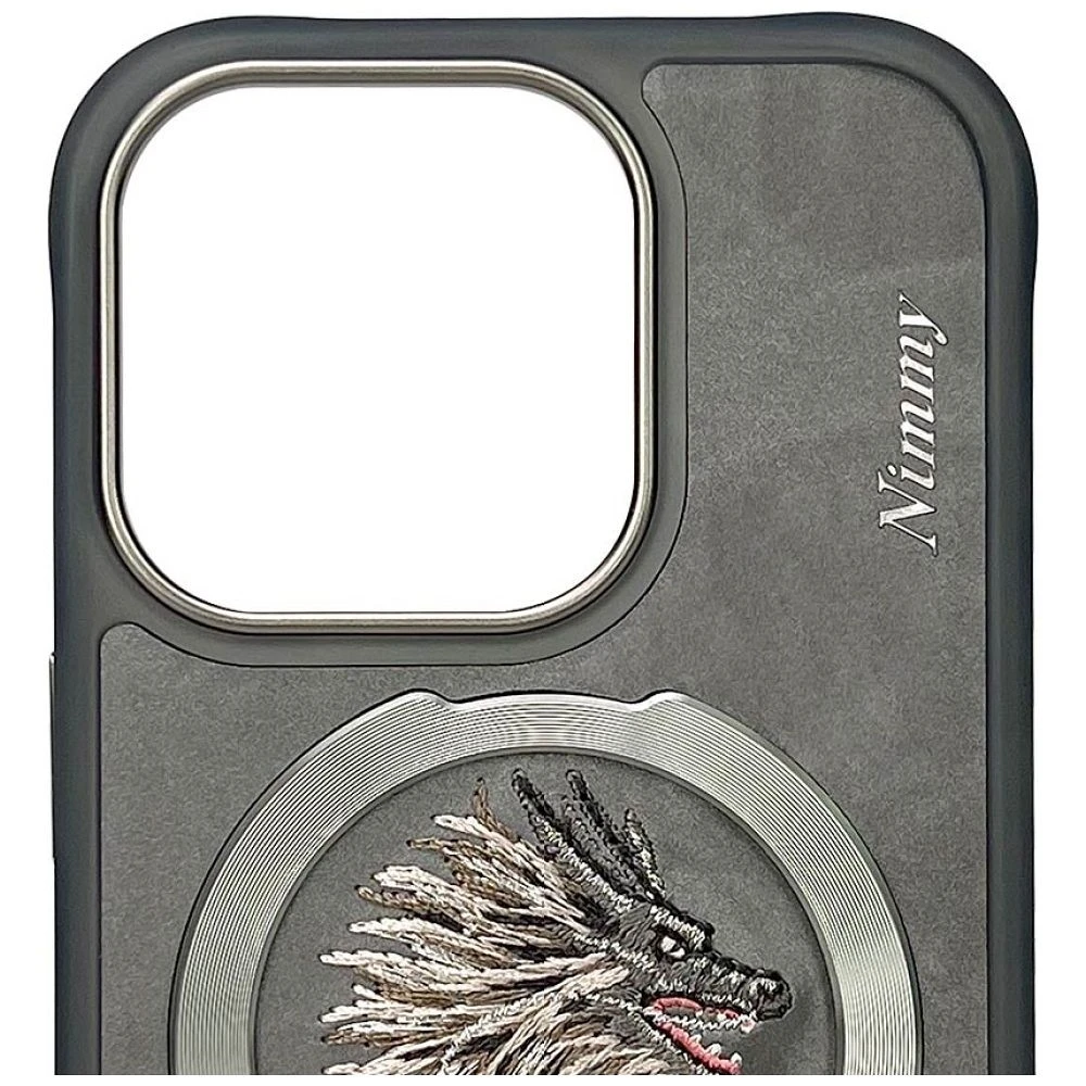 Zadní kryt NIMMY case DRAGON MagSafe pro Apple IPHONE 16 Pro Max, šedá