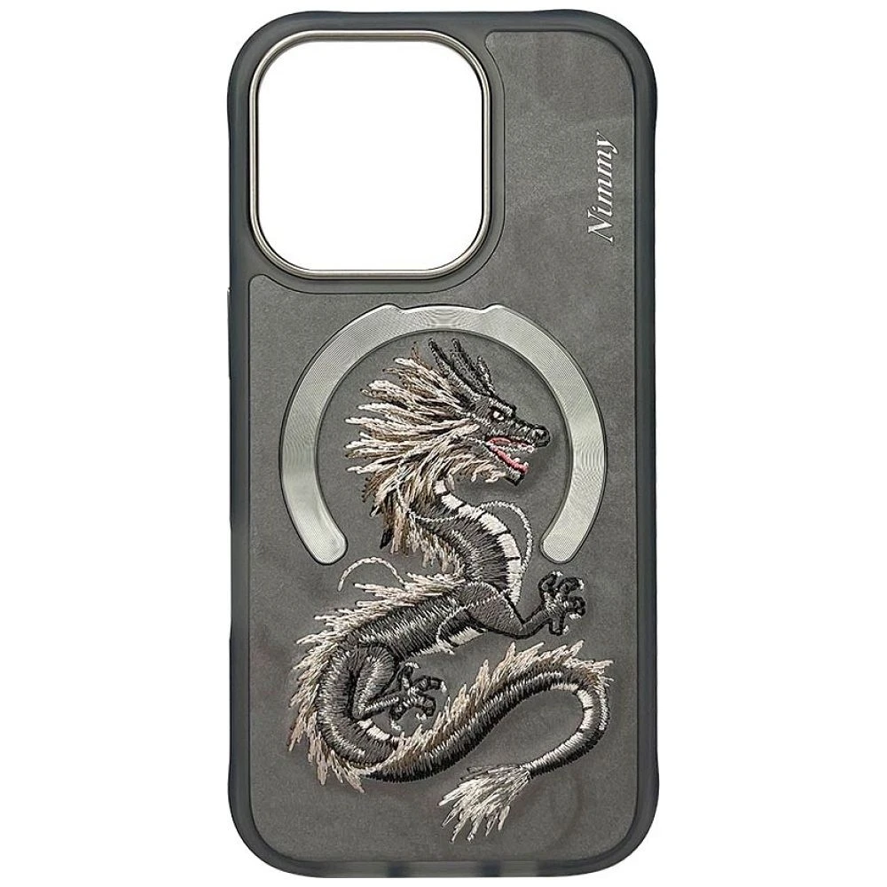 Zadní kryt NIMMY case DRAGON MagSafe pro Apple IPHONE 16 Pro Max, šedá
