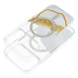 Case for iPhone 17 Pro Golden compatible with MagSafe white
