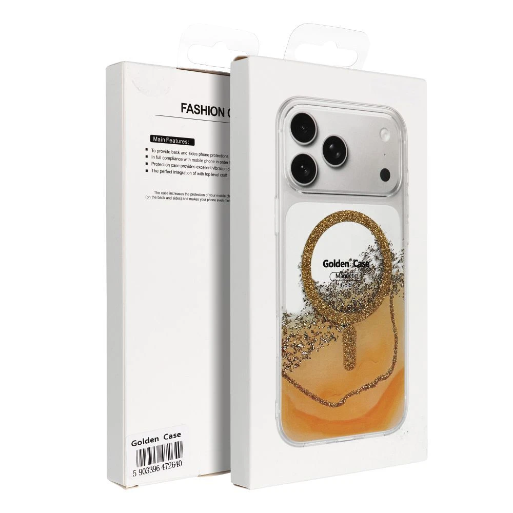Case for iPhone 17 Pro Golden compatible with MagSafe gold