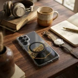 Case for Samsung S26 Ultra Golden compatible with MagSafe black