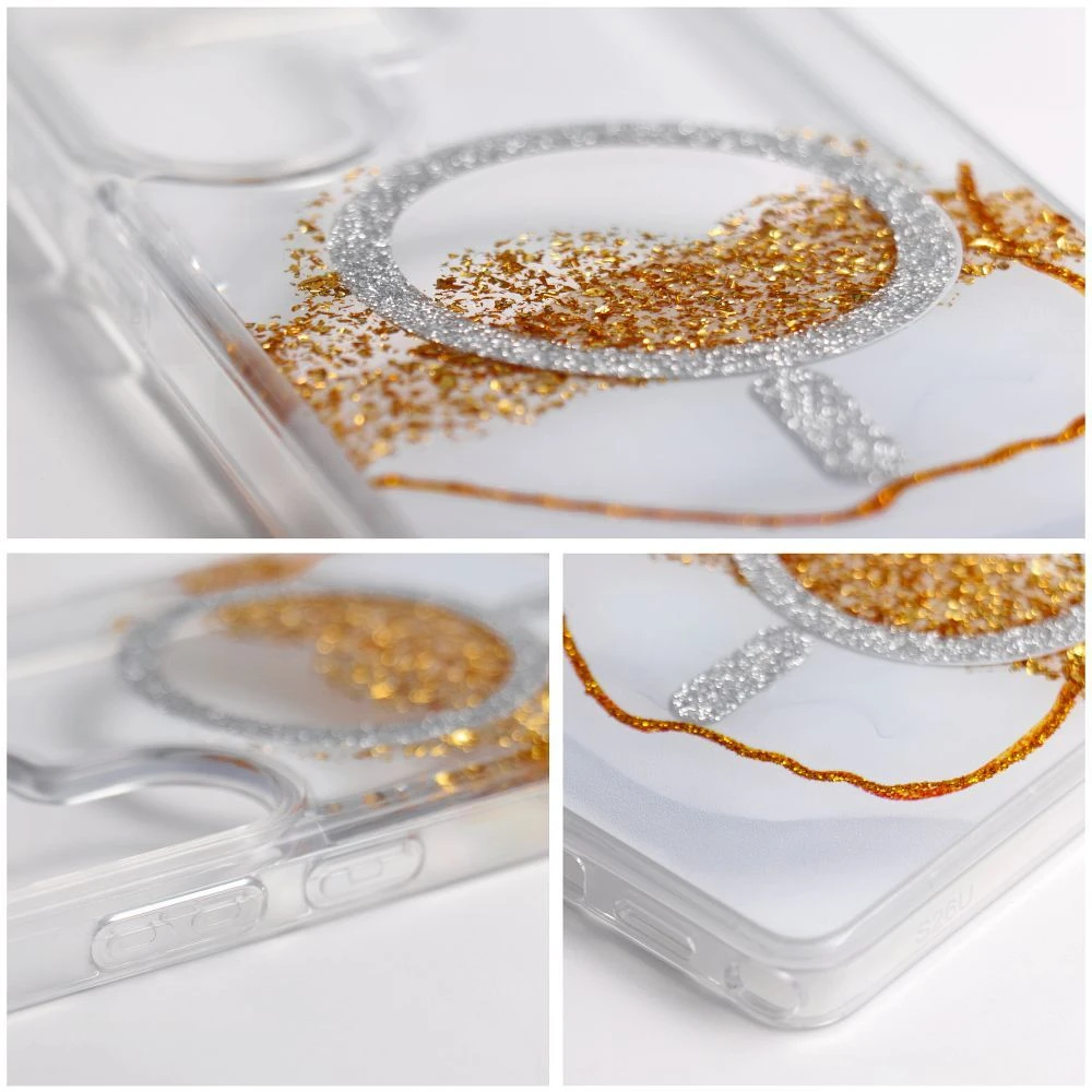 Case for Samsung S26 Ultra Golden compatible with MagSafe white