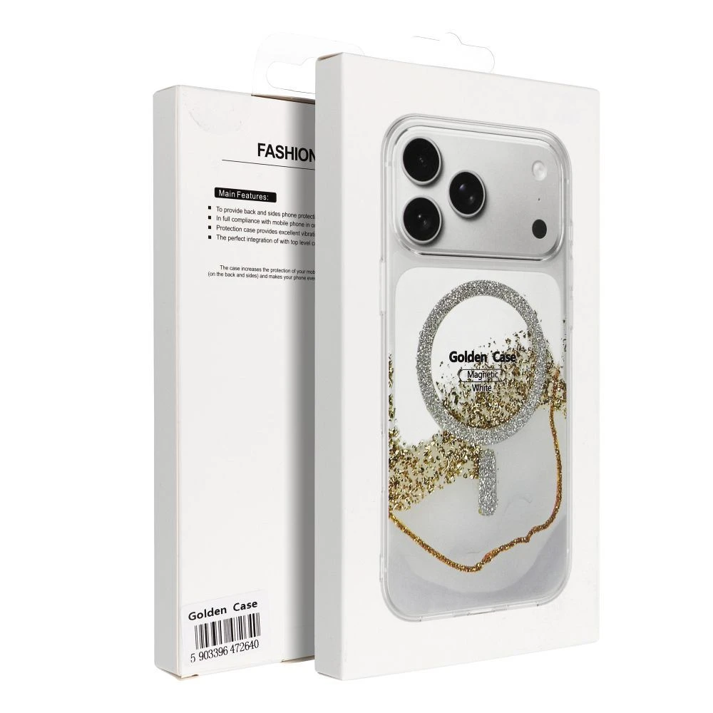 Case for Samsung S26 Ultra Golden compatible with MagSafe white