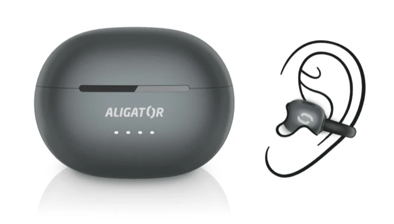 Bluetooth sluchátka ALIGATOR Clip, černá