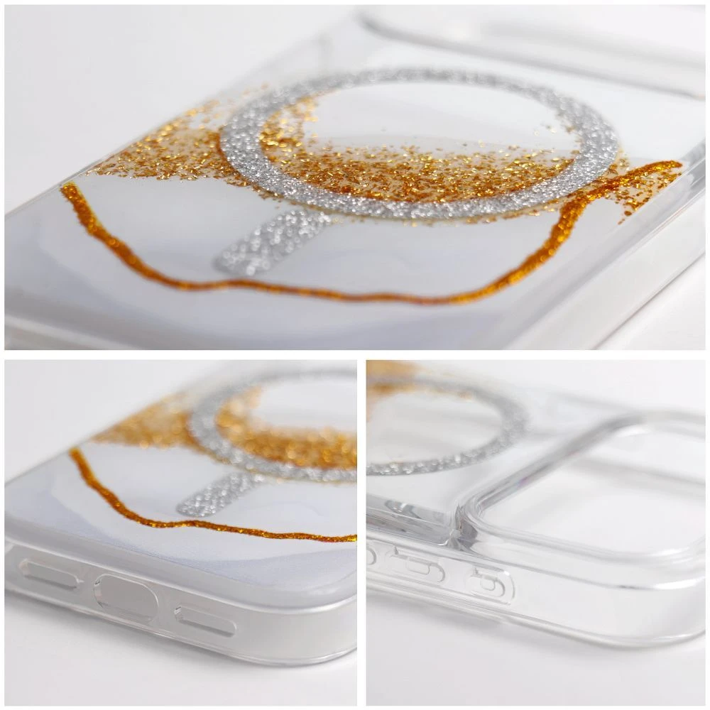 Case for iPhone 17 Golden compatible with MagSafe white