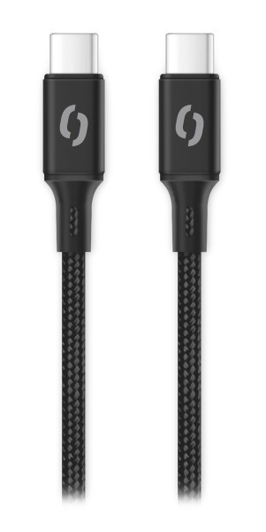 Datový kabel ALIGATOR PREMIUM 5A 100W, USB-C/USB-C, černá