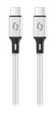 Datový kabel ALIGATOR PREMIUM 5A 100W, USB-C/USB-C, bílá