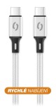 Datový kabel ALIGATOR PREMIUM 5A 100W, USB-C/USB-C, bílá
