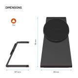 Stojánek s bezdrátovým nabíjením 3v1 FIXED MagPowerstation Alu 3 s podporou MagSafe, 25W+5W+3.5W, Qi2.2, černá